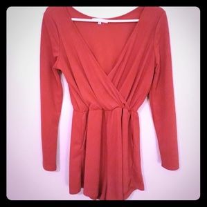 Burnt orange romper